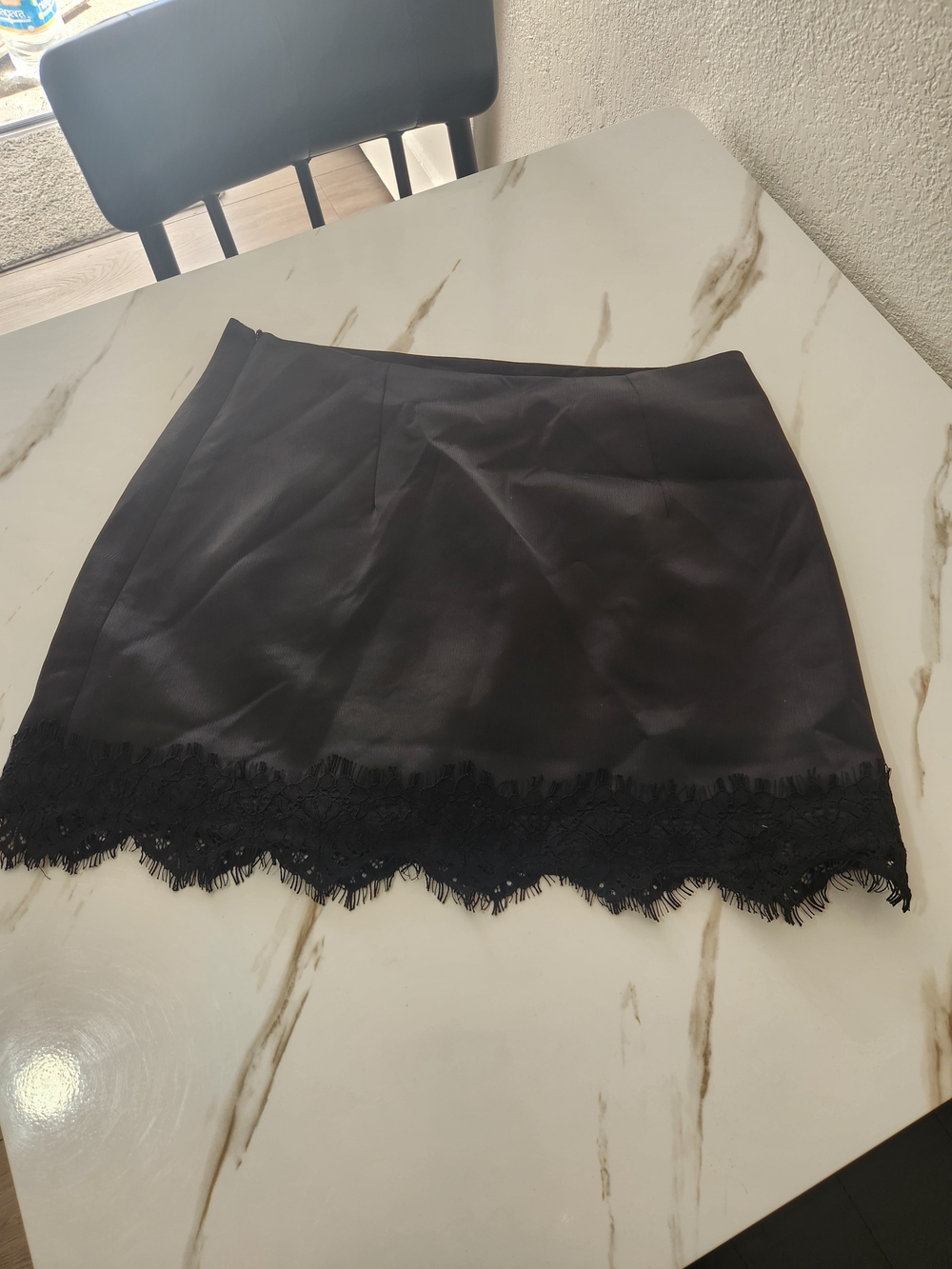Zara Black Lace Trim Mini Skirt - Picture 8 of 9